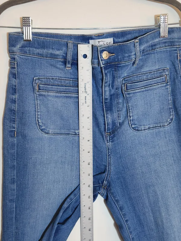 LOFT Slim Fit Flare Jeans with Patch Pockets Size 8/29 - Image 8