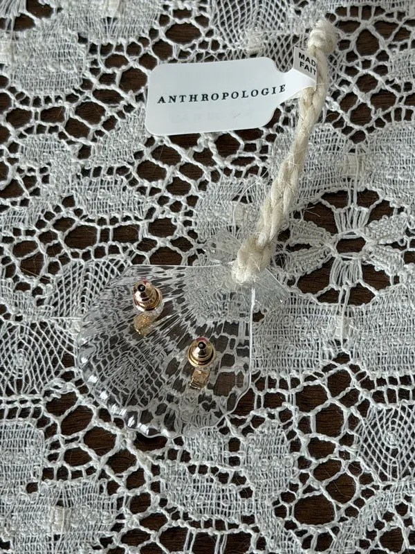 Anthropologie OYSTER STUD EARRINGS - Image 3
