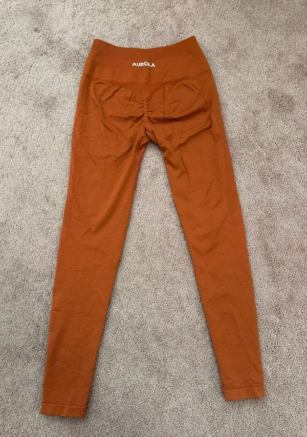 Size small orange AUROLA Dream Collection Workout Leggings - Image 2