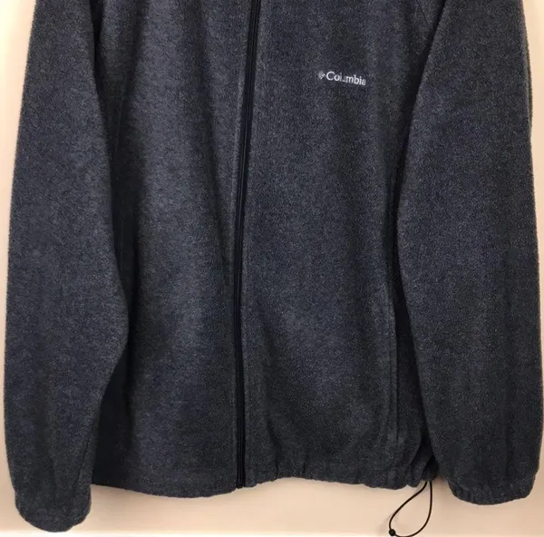Columbia Women’s Camping Hiking Outdoor Gray Fleece Zip-Up Jacket - Image 3