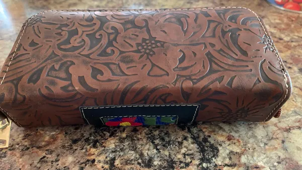 Mexican Stitched Wallet Brown - Image 7