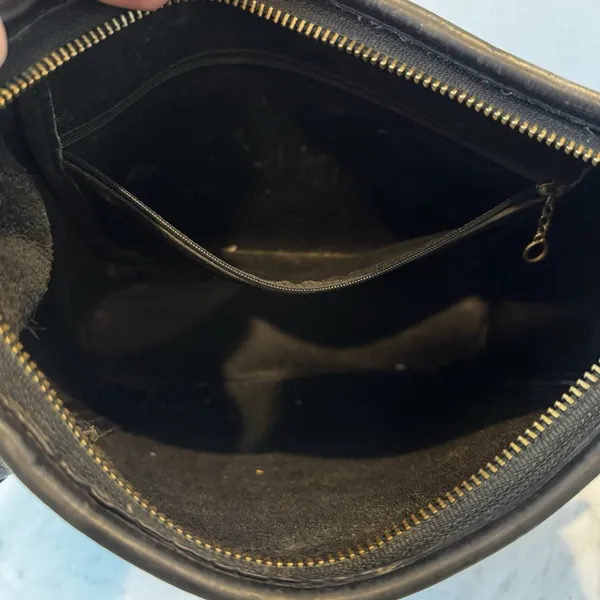 Vintage 90's COACH 9816 Legacy Slim Black Glove Leather Bucket Bag - Broken Zip - Image 7