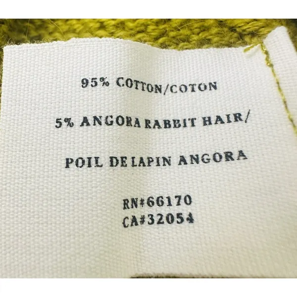 Sparrow Anthropologie Short Sleeve Sz Large Sweater Dress Chartreuse Olive Green - Image 7