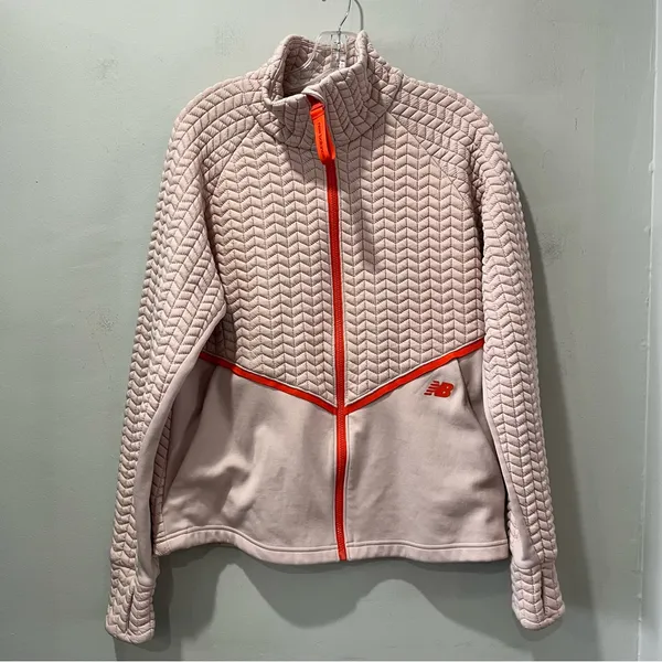 New Balance Heatloft Athletic Jacket Size Large Full Zip‎ Pink WJ13118 - Image 2
