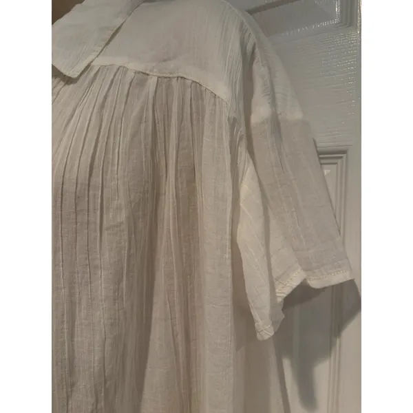 Free People We The Free Float‎ Away Shirt White Cotton Boho XS NWT Festival chic - Image 4