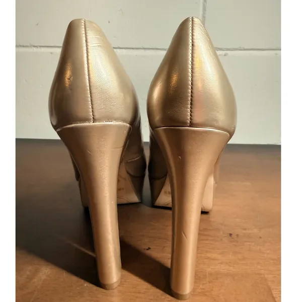 Jessica Simpson Platform Stiletto Heels Gold Metallic Women's Size‎ 8.5 - Image 6