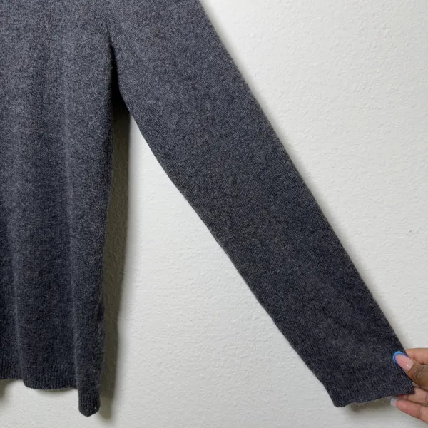 Charter‎ Club Women 100% Cashmere Sweater Large Gray Turtleneck Old Money - Image 4
