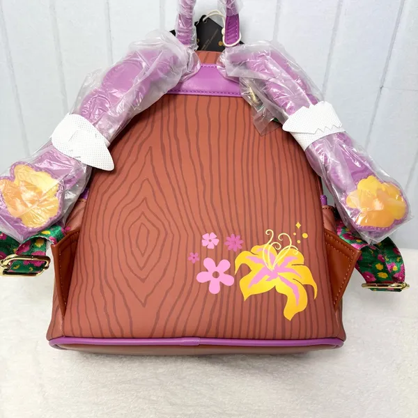 Loungefly Disney Rapunzel‎ Storybook Backpack - Brown and Purple - Image 4