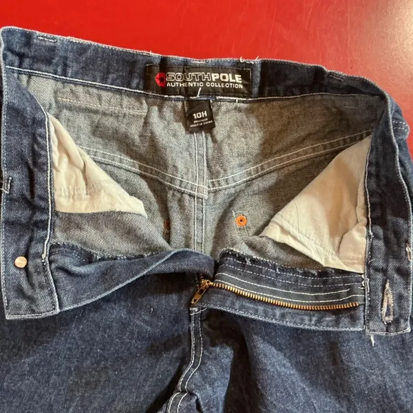 Southpole 10 Carpenter Capri Jeans Y2K Streetwear Workwear Denim grunge cropped - Image 12