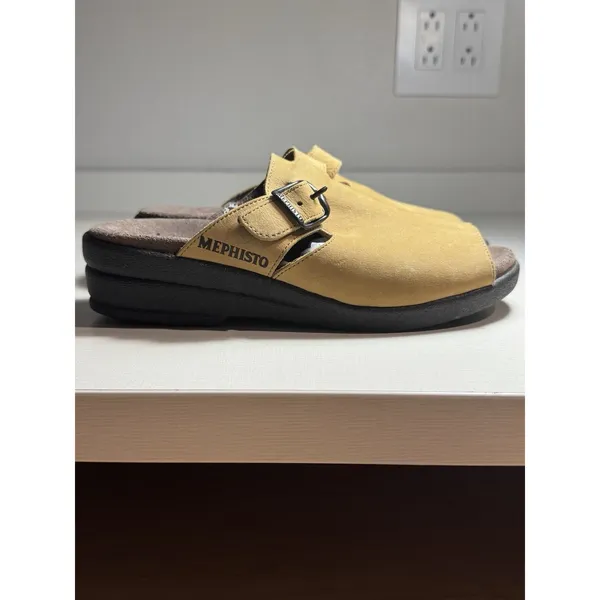 Mephisto Clogs Shoes Women Size 36 US 6 Suede Open Toe Comfortable Buckle - Image 5