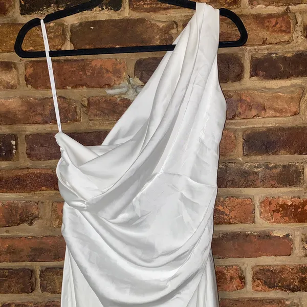 NWT Lulus Effortlessly Sensational White Satin Backless Maxi Dress Size Large - Image 4