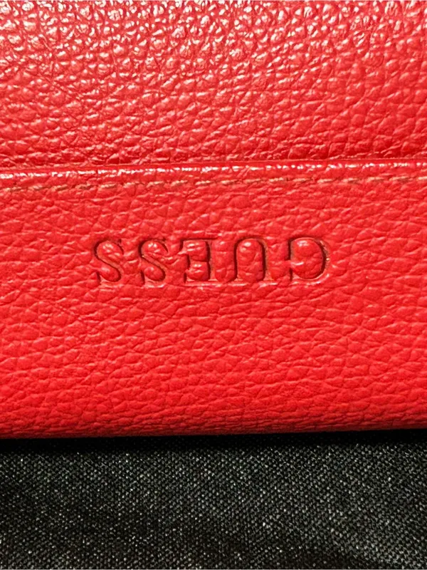 GUESS Red & Black Pebbled Eyewear Sunglasses Pouch Case - Image 5