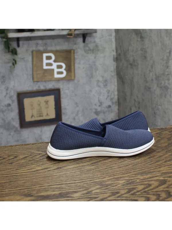 NWT Clarks Breeze Stretch Cloudsteppers Slip-On Loafer 26182066 Navy Blue 6W - Image 14