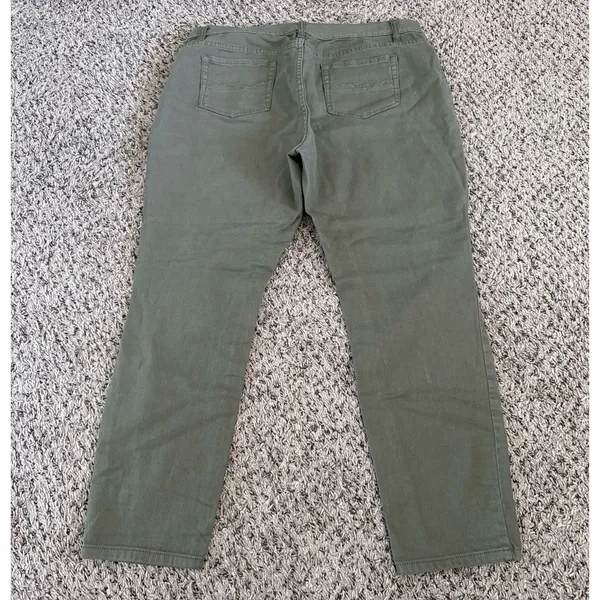 Soho New York &‎ Company Jeans Women's Green Distressed Ankle Legging Size 14 - Image 6