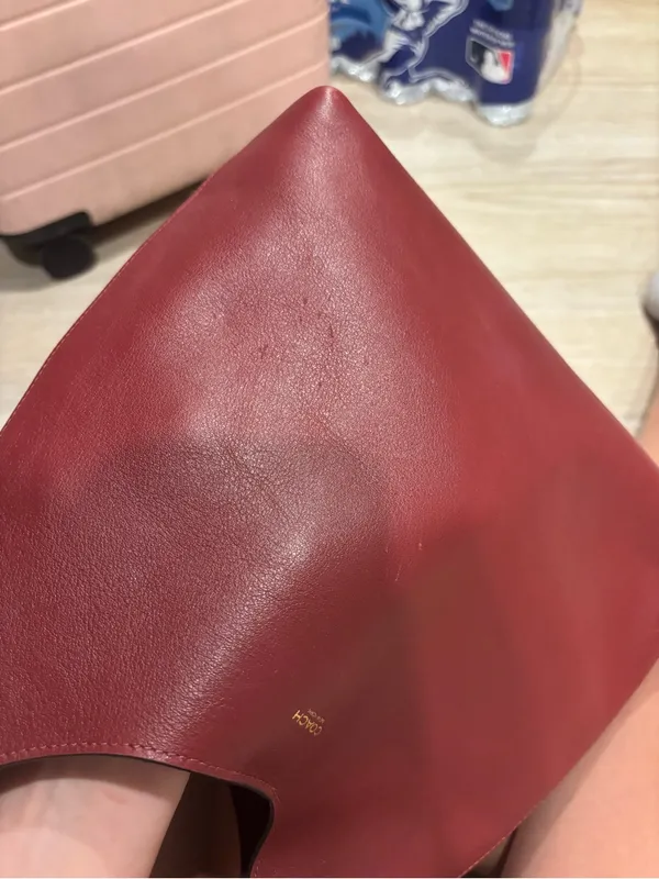 Brooklyn Shoulder Bag 28 — Burgundy Leather Shoulder Bag - Image 4