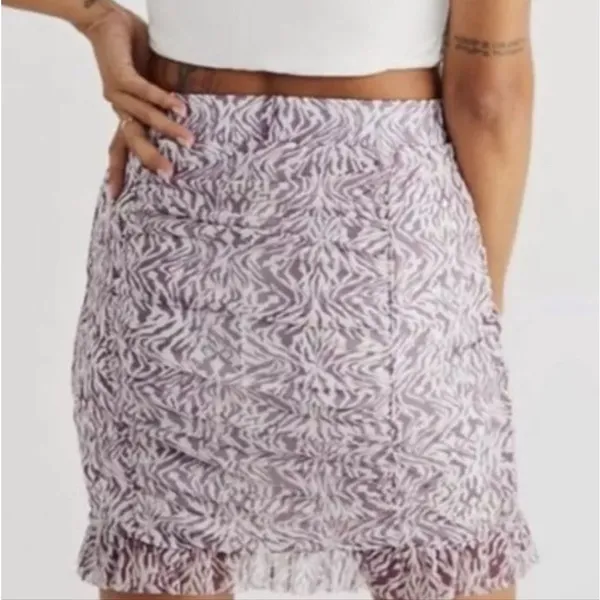 Free People NWT Women's Romi Mesh Mini Skirt In Zebra Combo Size Small‎ - Image 6