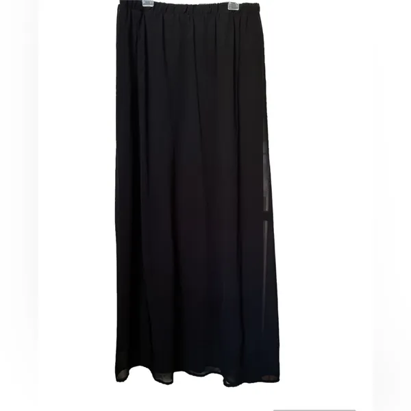 Forever 21 chiffon midi skirt black sz M - Image 2