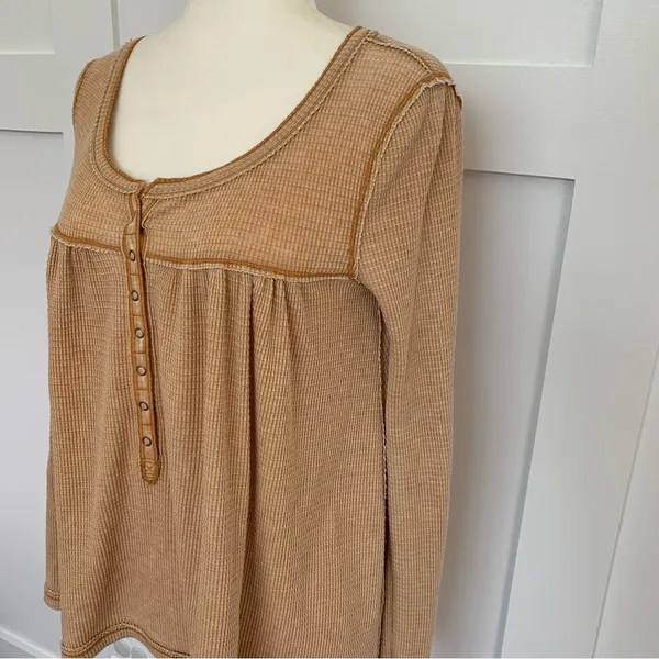 Free People Kai Thermal Henley Top XS - Image 6