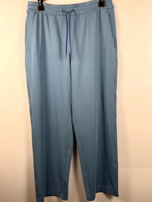 Lululemon Womens Small Wide Leg Pants Blue Luxtreme Drawstring Stretch Athletic - Image 5