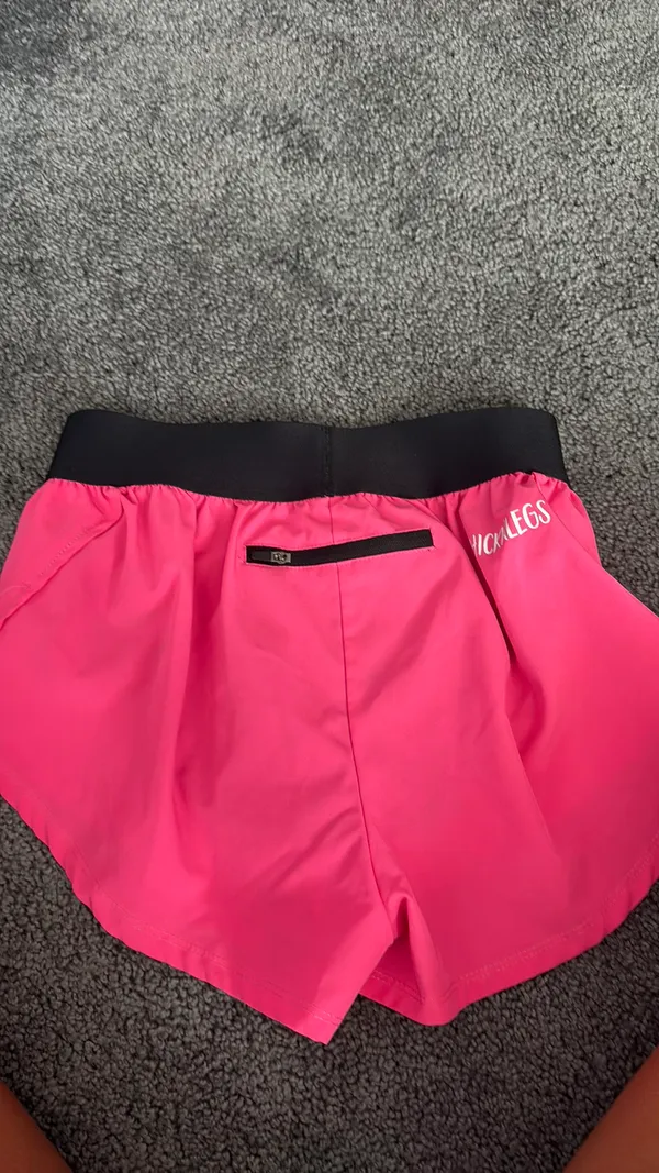 Hot Pink ChicknLegs Athletic Running Shorts Size XXS - Image 2
