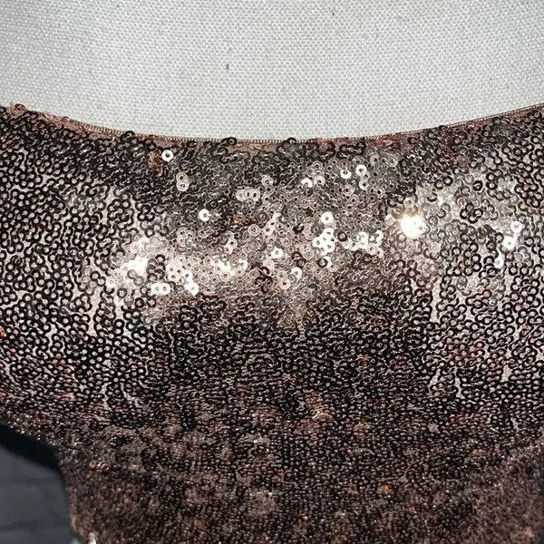 Charlotte Russe - Copper Sequin Strapless Top - S - Image 2