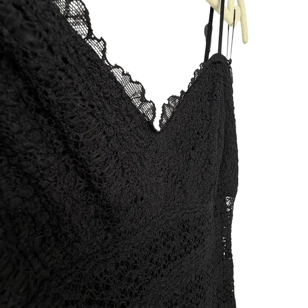 Bardot Black Flynn Lace Semi-Sheer Midi Dress NWT US 6 M Wedding Guest Formal - Image 6