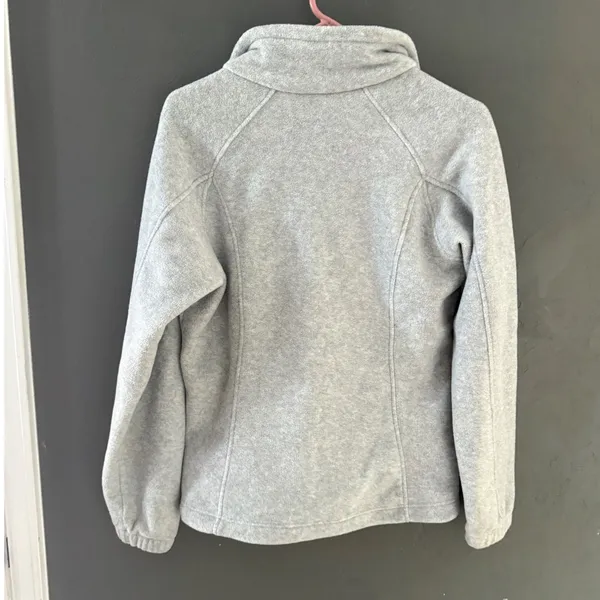 Columbia Benton Springs Fleece Jacket Womens Small Light Gray Full Zip Outdoor - Image 4