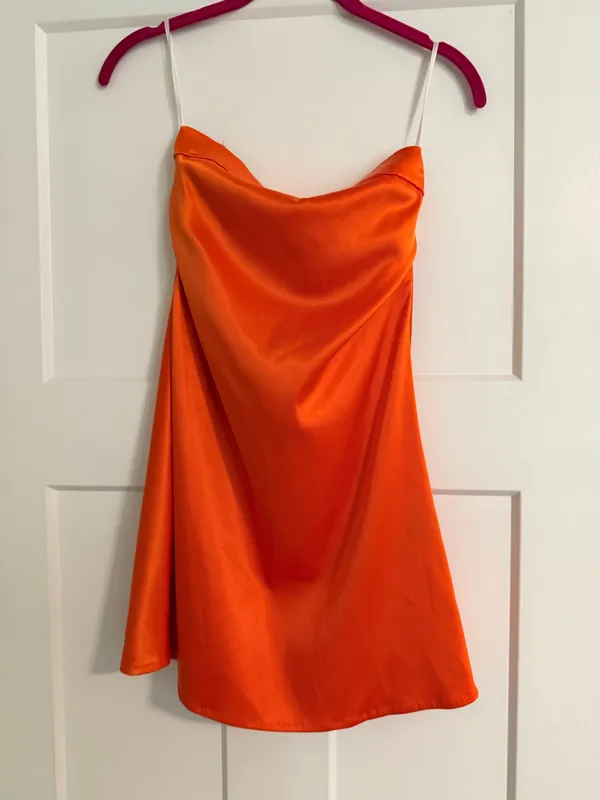 Princess Polly Phillipa orange satin strapless mini Dress - Image 3