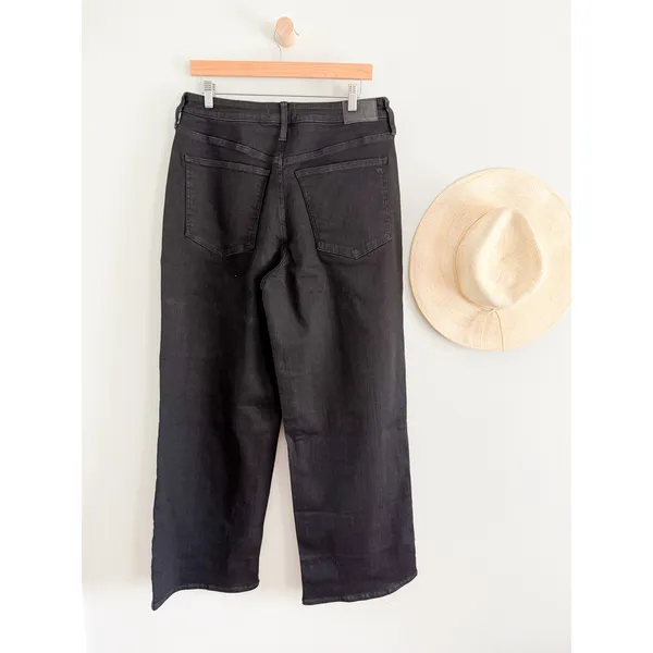 Madewell | NWT The Curvy Perfect Vintage Wide-Leg Jean Black Rinse Wash | Sz 31 - Image 8