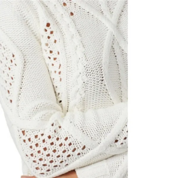 Rachel Roy Adrina Crewneck Pullover in Ivory, Size L New w/o Tag - Image 5