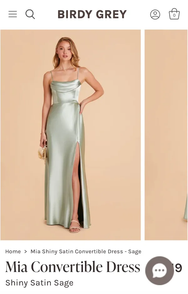 Birdy Grey Mia Dress Shiny Satin Sage - Image 2