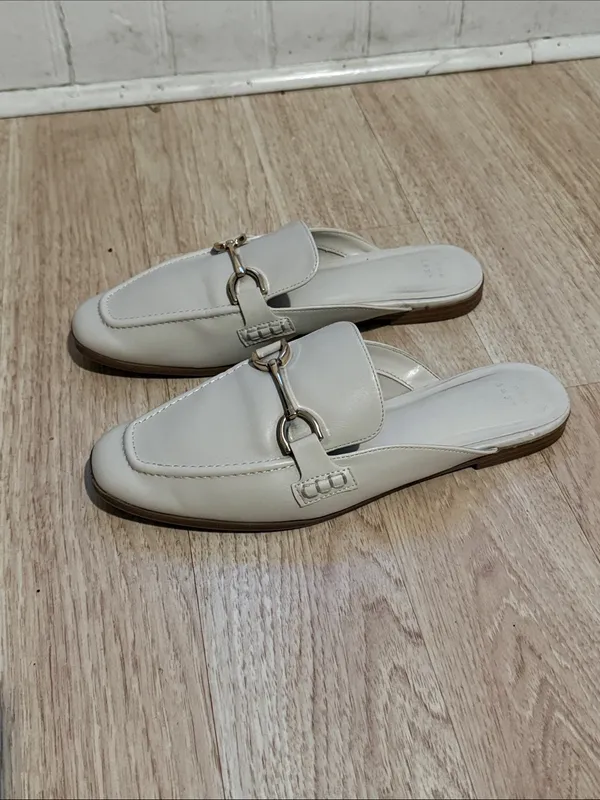 A New Day Women’s Cream Flats Mules Shoes Size 9 - Image 2