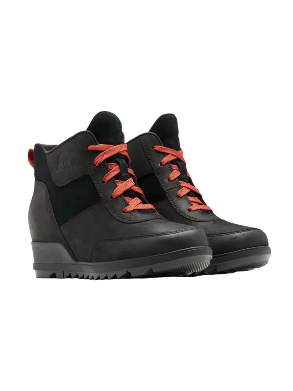 NWT Sorel Women's Evie Sport Lace Wedge Boot Waterproof Leather Black Size 9 - Image 2