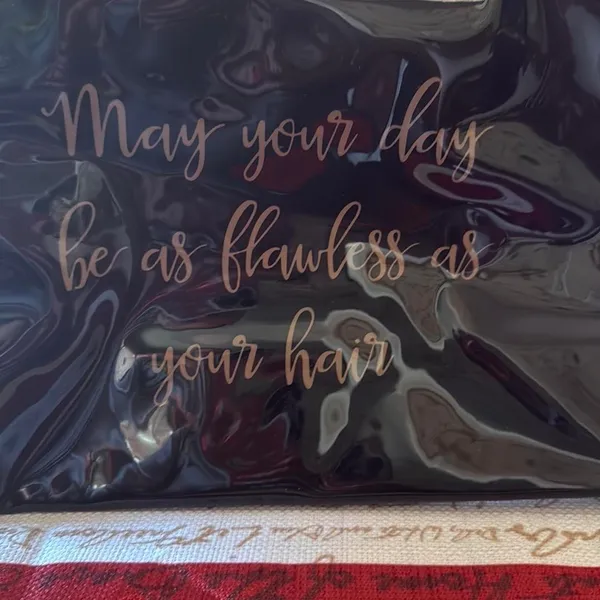 May your Day be as‎ Flawless as your Hair Black and gold glam Tote - Image 8
