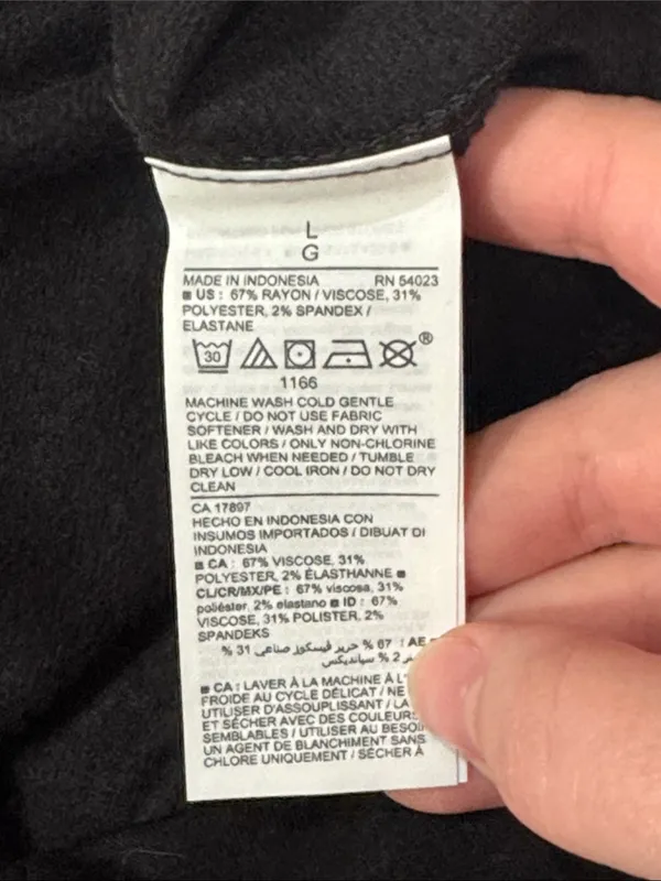 Old Navy Mid-Rise Lived in Jogger in BlackJack Patch Pocket Brushed Soft Cozy L - Image 11