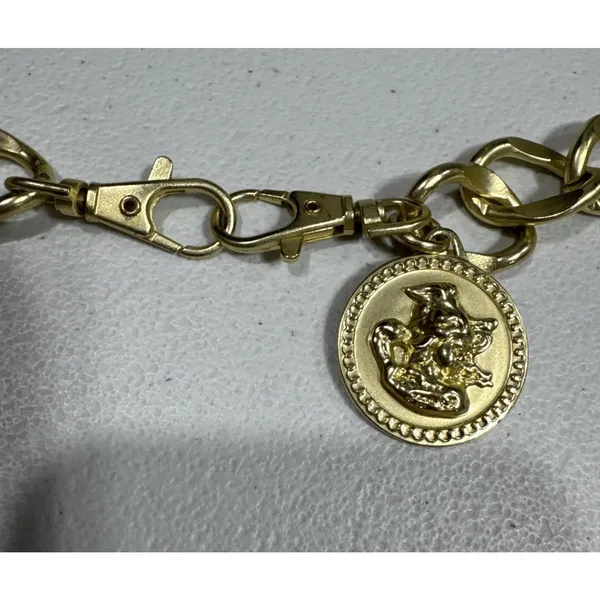 Womens Gold Tone Medallion Chunky Chain Link Belt 41" Long Y2K Party Fashion - Image 5