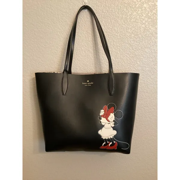 NWOT Kate Spade New York x Disney Reversible Minnie Mouse Large Tote w Wristlet - Image 3