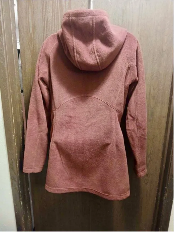 Columbia Women's Hooded Fleece Jacket Maroon Size M INV553 - Image 11