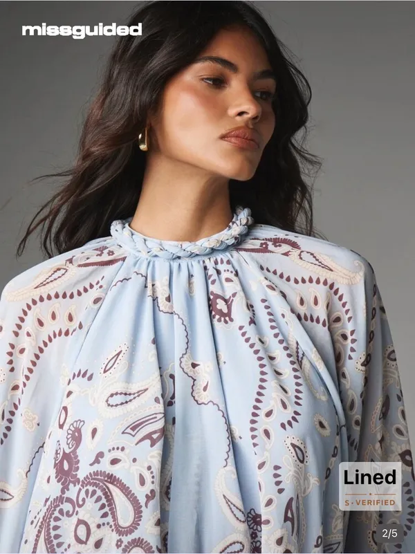 Missguided Paisley Print Mini Dress - Image 2
