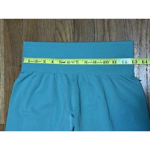 NVGTN Women's High Waisted Pro Seamless Compression Shorts 4.5" Teal Size Medium - Image 7