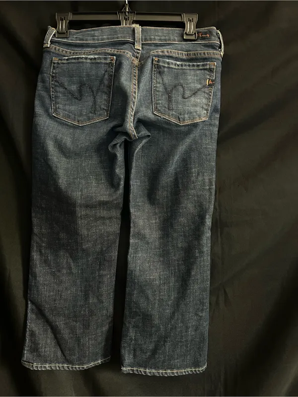 Citizens of Humanity Women's Mid-Rise Straight Capris Faded Blue SZ 28 Waist - Image 2