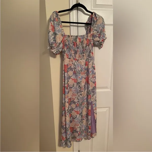 Astr Puff Sleeve Midi Floral Dress size‎ M - Image 3