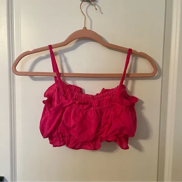 Lulus Hot Pink Crop Top - Image 3
