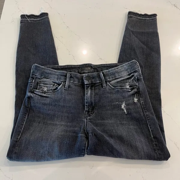 Mother Denim Undone‎ Hem Looker Ankle Jeans in Stealing Shadows size 28 - Image 5