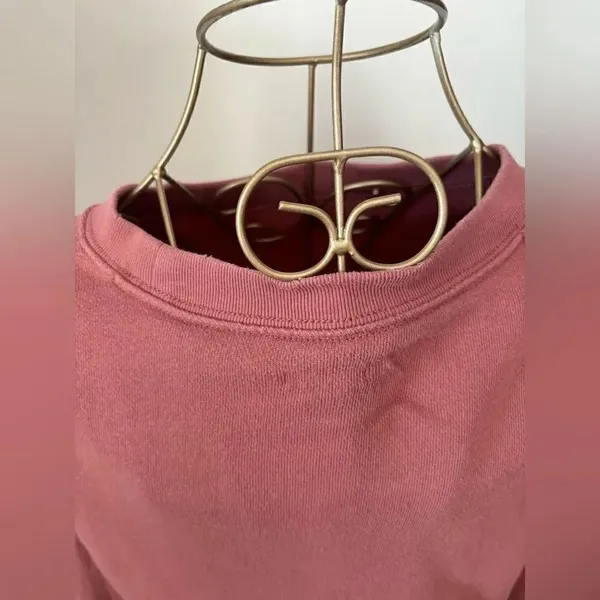 Aerie Distressed Raw Hem Crop Sweatshirt XS - Image 9
