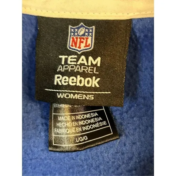 NFL Indianapolis Colts Fleece Reebok Jacket Women's Size Large (4469) - Image 6