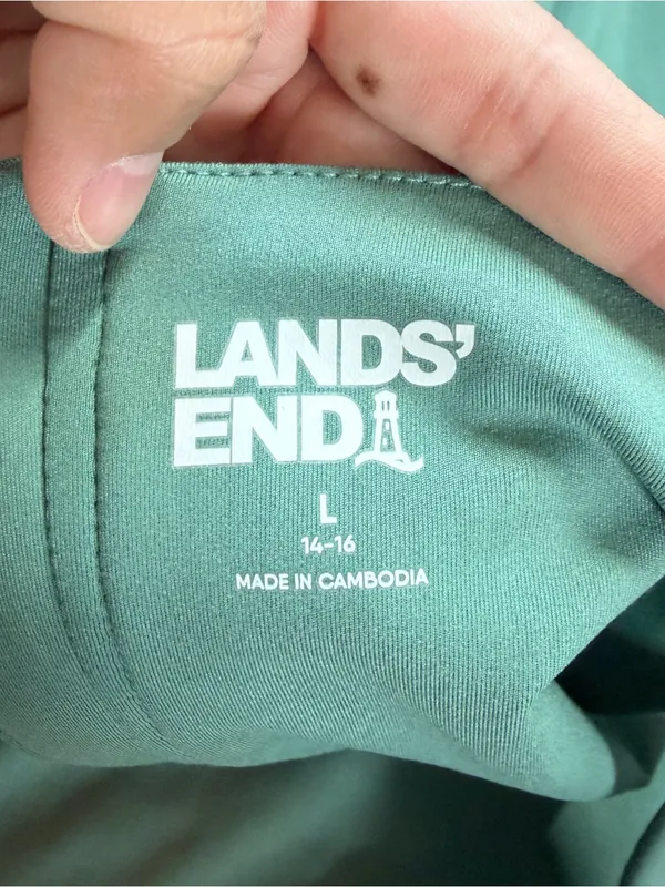 Lands’ End High Impact Crew Neck Active Dress Undershorts in Washed Evergreen L - Image 11