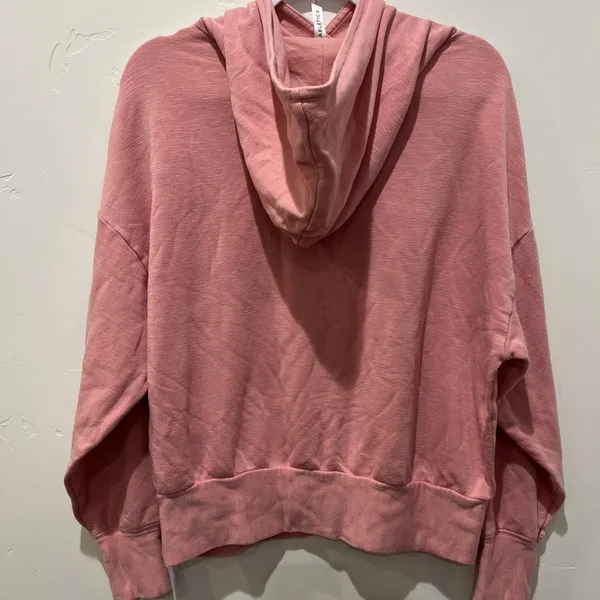 Fabletics Hoodie Sweatshirt Pink Oversized Lightweight Soft Athleisure size S - Image 10
