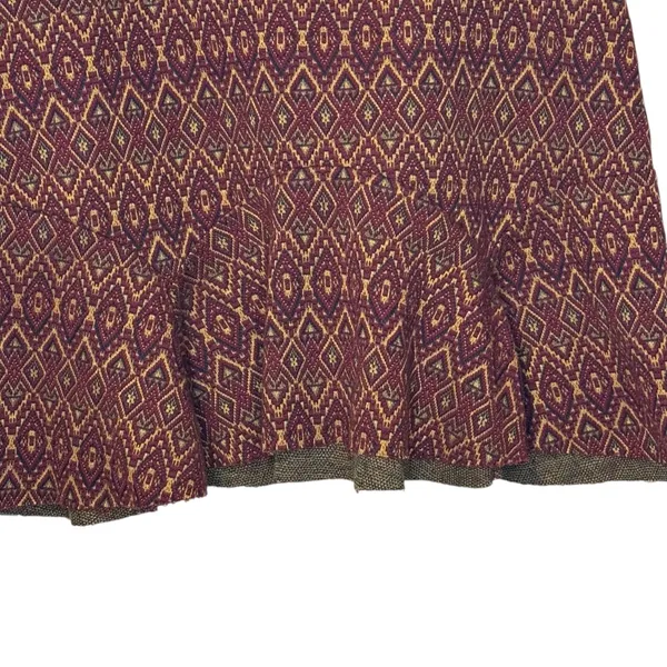 Free People Women's Skirt Geometric Rome Boho Knit Flared‎ Mini Stretch Small - Image 3