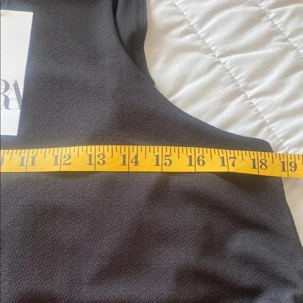 Zara Black Sleeveless Dress - Image 9
